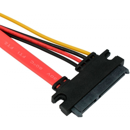 Кабель-удлинитель SATA Cablexpert CC-SATAMF-715-30CM, Sata 7+15pin, 30см, пакет, фото , изображение 2