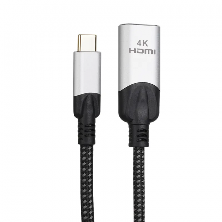 Aдаптер USB 3.1 Type-Cm --> HDMI A(f) 4K@60Hz, 0.15m ,Alum ,VCOM , фото , изображение 3