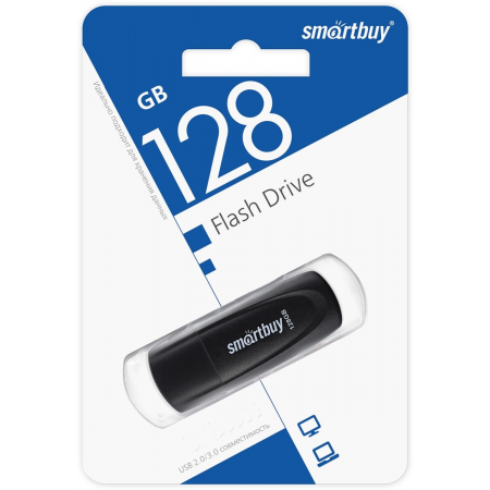 Флеш -накопитель Smartbuy (SB128GB2SCK) UFD 2.0 128GB Scout Black, фото , изображение 3