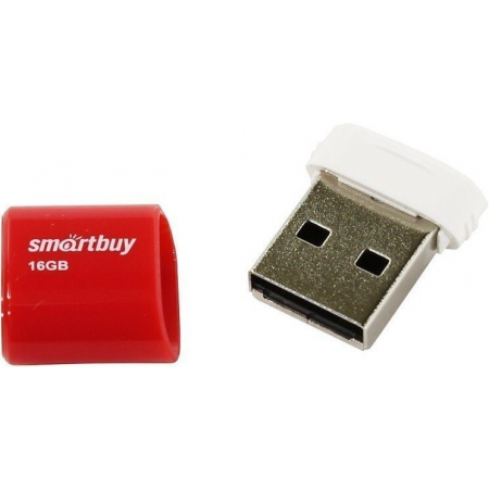 Флеш диск USB Drive 16GB Smartbuy LARA Red SB16GBLARA-R, фото 
