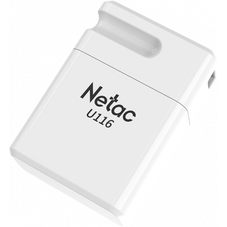 Флеш-накопитель Netac U116 mini NT03U116N-032G-32WH USB3.2 32GB, up to 130MB/s white, фото 