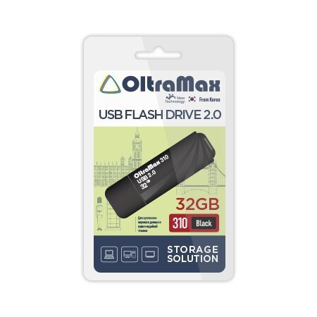 Накопитель USB Oltramax OM-32GB-310-Black, фото 
