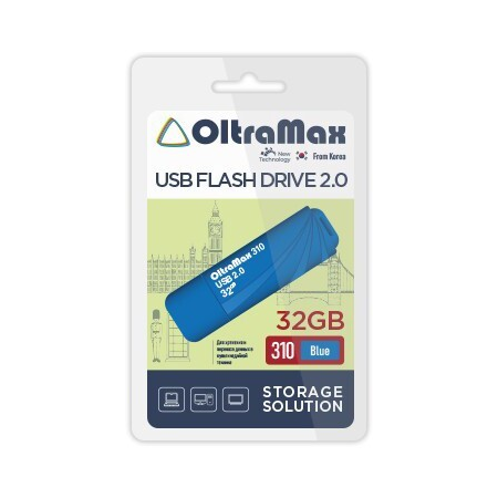 Накопитель USB Oltramax OM-32GB-310-Blue, фото 