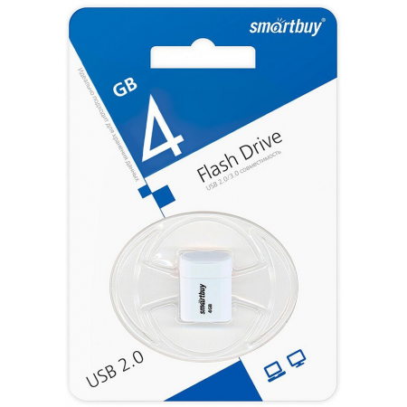 Флеш диск Smartbuy USB Drive 4GB LARA White (SB4GBLara-W), фото , изображение 3