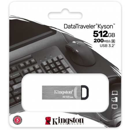 Флэш USB Kingston 512GB USB3.2 Gen 1 DataTraveler Kyson Kingston 512GB USB3.2 Gen 1 DataTraveler Kyson, фото , изображение 3