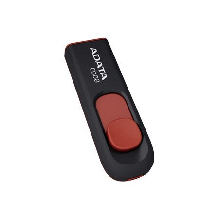 Флэш диск USB 2.0 ADATA Flash Drive 64Gb С008 Black-Red, фото 