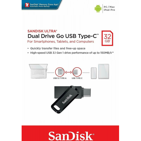 USB Flash накопитель 64Gb SanDisk Ultra Dual Drive Go (SDDDC3-064G-G46), фото , изображение 6