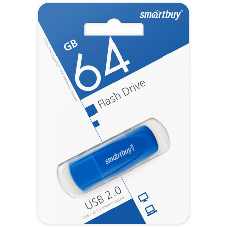 Флеш-память USB 2.0 SmartBuy 64GB Scout Blue (SB064GB2SCB), фото , изображение 3