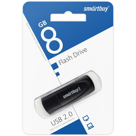 UFD 2.0 накопитель Smartbuy 008GB Scout Black (SB008GB2SCK), фото , изображение 3
