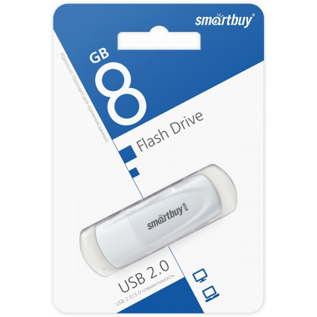 UFD 2.0 накопитель SmartBuy 008GB Scout White (SB008GB2SCW), фото , изображение 3