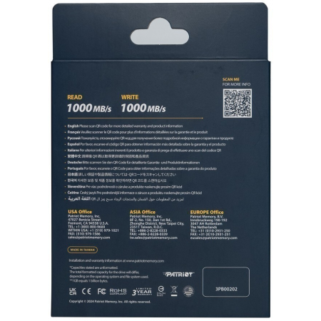 Внешний накопитель SSD 512GB USB-C EXT. PTPL512GPEC PATRIOT, фото , изображение 6