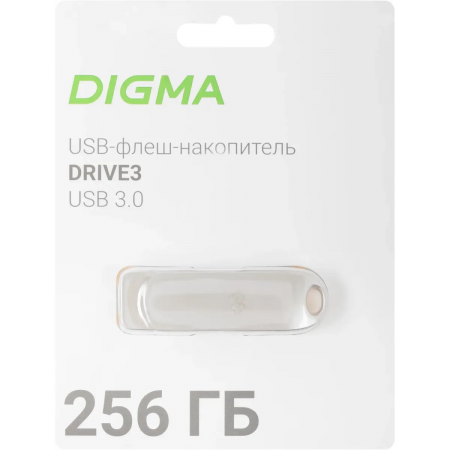 Флеш Диск Digma 256Gb DRIVE3 DGFUM256A30SR USB3.0 серебристый, фото , изображение 2
