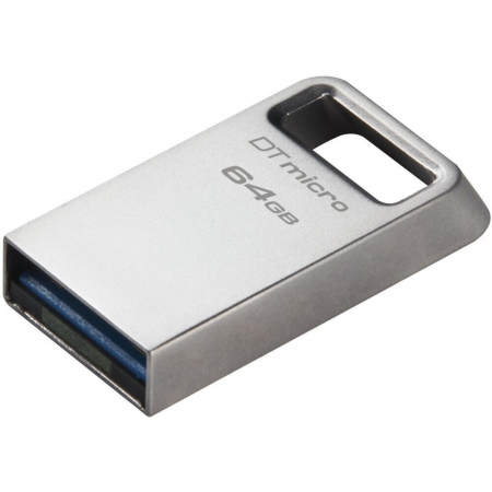 Флеш Диск Kingston 64Gb DataTraveler Micro DTMC3G2/64GB USB3.0 серебристый, фото 