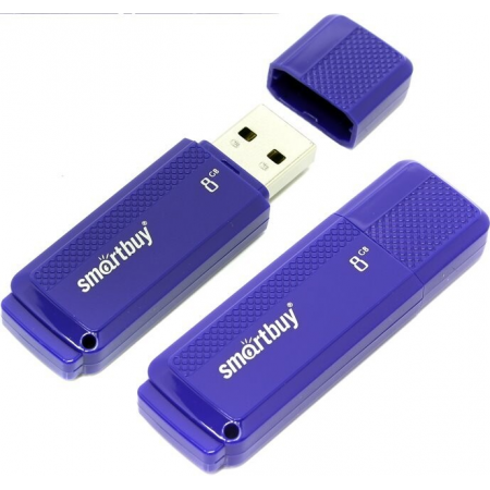 Флешка USB Smartbuy USB 2.0 8Gb Dock Blue, фото 