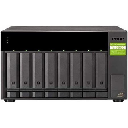 Полка расширения сетевого хранилища без дисков SMB QNAP TL-D800C USB 3.2 Gen 2 Type-C JBOD storage enclosure, 8-tray 3,5/2,5 w/o HDD. desktop version., фото , изображение 2