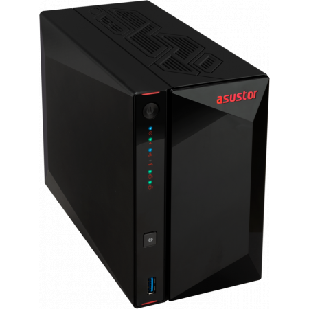 Сетевой накопитель ASUSTOR AS5402T 2-Bay NAS/Media player/Intel Celeron N5105 2.0GHz up to 2.9GHz, 4GB SO-DIMM DDR4, noHDD(HDD,SSD),/2x 2,5Gb (LAN)/3xUSB3.2,HDMI; 90IX01R1-BW3S20, фото , изображение 2
