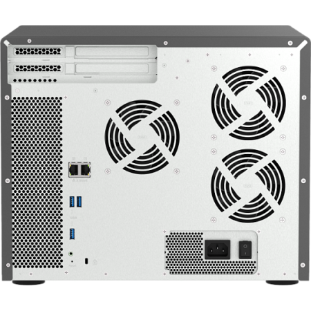 Сетевое хранилище SMB QNAP TS-1655-8G NAS 16-Bay (12x 3.5/2.5 HDD/SSD bays + 4x 2.5 SSD bays + 2x M.2 2280 SATA slots), Intel Atom C5125 8-core processor, 2.8GHz, 8 GB DDR4 (1 x 8 GB) up to 128 GB (4 x 32 GB), 2x 2.5 GbE BASE-T, фото , изображение 5