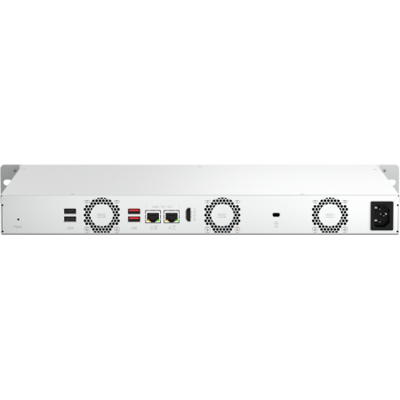 Сетевое хранилище  SMB QNAP TS-464eU-8G NAS 4 HDD trays, rackmount 1U, 1 PSU. 4-core Intel Celeron N5105/N5095 2.0-2.9 GHz, 8 GB RAM, 2x2.5GbE, 2xUSB 3.2 Gen 2 (10Gbps), 2xUSB 2.0, 1xHDMI, 2xM.2 PCIe Gen 3 x1 slots , W/o rail kit RAIL-B02, фото , изображение 3