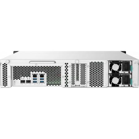 Сетевое хранилище без дисков SMB QNAP TS-832PXU-RP-4G 8-Bay 2U rackmount NAS, AL324 quad-core 1.7 GHz,, 1x4GB DDR4 RAM (max 1x16GB), SATA 6Gb/s, 2x 10GbE SFP+ LAN, 2x 2.5 GbE LAN, 2xPSU. W/o RAIL-B02, фото , изображение 2