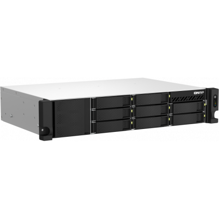 Сетевое хранилище SMB QNAP TS-873AeU-RP-4G NAS 8 HDD trays, 2x 2.5 GbE. 64-bit 4-core AMD V1500B 2,2 GHz, 4 GB. RAM (1*4 GB) up to 32GB (2*16 GB), 2 x M2 2280 (PCIe Gen3 x 1), 2xPSU W/o rail kit RAIL-B02, фото , изображение 2