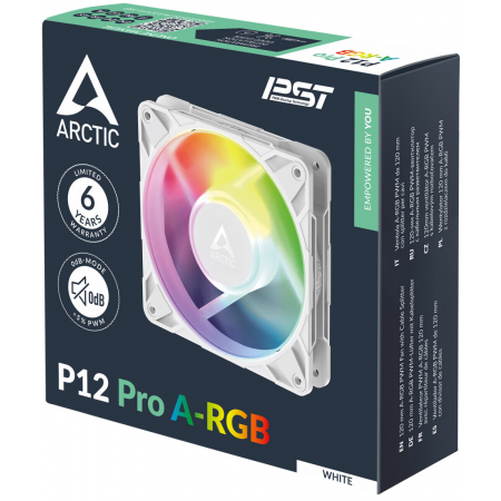 Вентилятор корпусной ARCTIC P12 Pro A-RGB (White) - retail (ACFAN00311A), фото , изображение 8