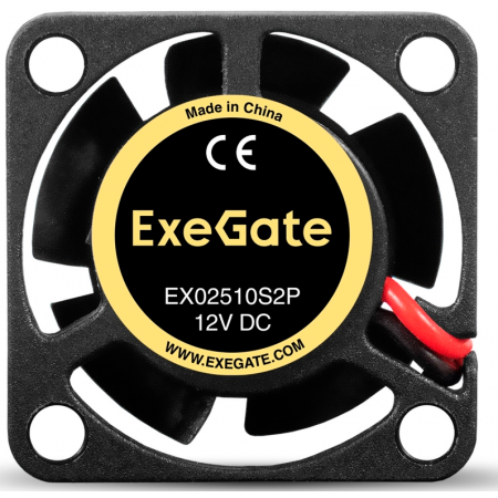 Вентилятор 12В DC ExeGate EX02510S3P (25x25x10 мм, Sleeve bearing (подшипник скольжения), 3pin, 10000RPM, 22dBA), фото , изображение 2