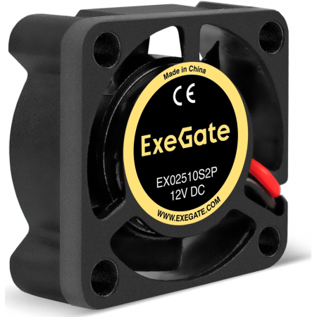 Вентилятор 12В DC ExeGate EX02510S3P (25x25x10 мм, Sleeve bearing (подшипник скольжения), 3pin, 10000RPM, 22dBA), фото , изображение 3