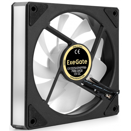 Вентилятор с подсветкой ExeGate EX12025H3P4PPRM-PWM.ARGB (120x120x25, ARGB, Hydraulic bearing (гидродинамический), 4pin + 3pin, 600-1800RPM, 26dBA), фото , изображение 5