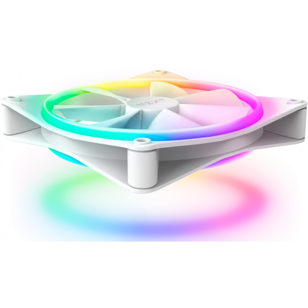 Кулер для корпуса ПК/ Case Cooler NZXT F140 RGB Duo (140x140x25mm, 4-pin PWM, RGB, 84.75CFM, 36dBA, 1800RPM, White), фото , изображение 4