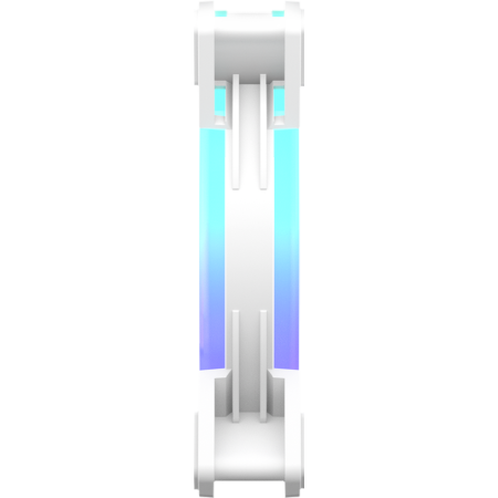 Кулер для корпуса/ PCCooler F3 T120 ARGB WH (120x120x25mm, 4-pin PWM, ARGB, 46CFM, 21.6dBA, 1800RPM, White), фото , изображение 2