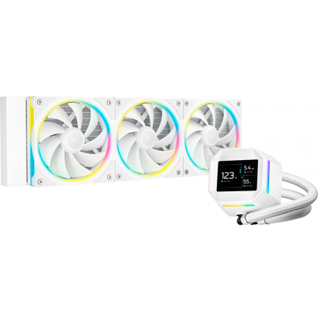 Система водяного охлаждения Deepcool LM360 WH ARGB Soc-AM5/AM4/1200/1700/1851 белый 4-pin 19-36dB Al LCD 250W 1729gr Ret (R-LM360-WHDMMC-1), фото 