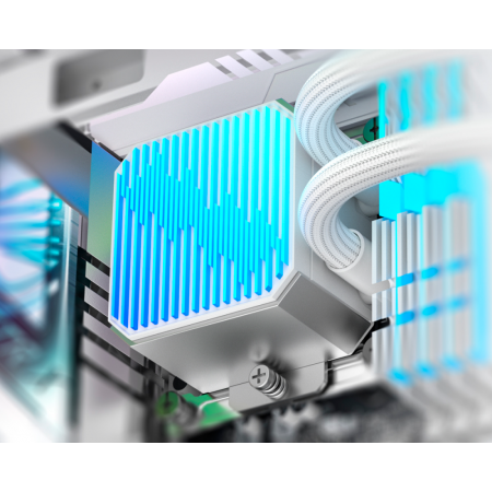 Система водяного охлаждения ID-Cooling DX240 Max Soc-AM5/AM4/1200/1700/1851 белый 4-pin 32.5dB Al+Cu 300W Ret (DX240 MAX WHITE), фото , изображение 9