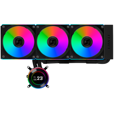 Система водяного охлаждения Lian-Li HydroShift II LCD-C 360CL ARGB Soc-AM5/AM4/1700/1851 черный 4-pin 31dB Al+Cu LCD Ret (G89.GHS2LCD36RB.R0), фото 