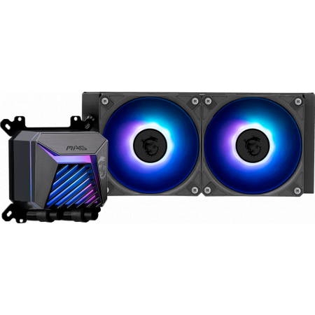 Жидкостная система охлаждения MSI MAG CORELIQUID A15 240 2x ARGB Fan, ARGB Block, фото , изображение 2