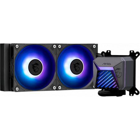Жидкостная система охлаждения MSI MAG CORELIQUID A15 240 2x ARGB Fan, ARGB Block, фото , изображение 4