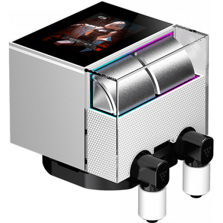 Система охлаждения Water Cooling System PCCooler DS360 Display WH (310W, 360mm, LED, White, ARGB Pump/ Fans: 3x120mm, 90.56CFM, 39.8dBA, 2500RPM/ Pump height 65mm, 15dBA, 2600RPM, Rad thickness 27mm/ S: 1851, 1700, 1200, 115X, AM5, AM4), фото , изображение 3