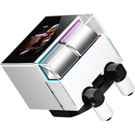 Система охлаждения Water Cooling System PCCooler DS360 Display WH (310W, 360mm, LED, White, ARGB Pump Fans: 3x120mm, 90.56CFM, 39.8dBA, 2500RPM Pump height 65mm, 15dBA, 2600RPM, Rad thickness 27mm S: 1851, 1700, 1200, 115X, AM5, AM4), фото , изображение 4