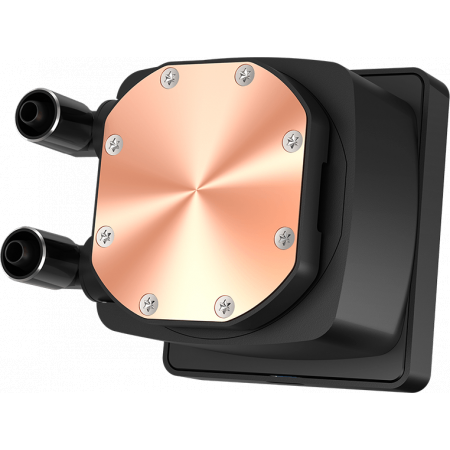 Система охлаждения Water Cooling System PCCooler DT360 ARGB Display BK (300W, 360mm, LED temp., Black, ARGB Fans: 3x120mm, 83.83CFM, 3000RPM Pump height 62mm, 15dBA, 2600RPM, Rad thickness 27mm S: 1851, 1700, 1200, 115X, AM5, AM4), фото , изображение 4