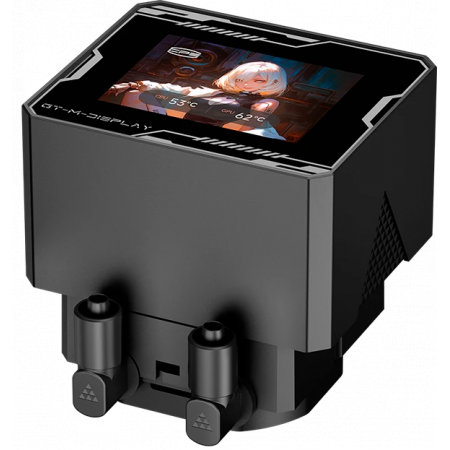 Система охлаждения/ Water Cooling System PCCooler GT360M ARGB Display BK (300W, 360mm, LED temp., Black, ARGB/ Fans: 3x120mm, 75.8CFM, 33.7dBA, 2200RPM/ Pump height 85mm, 15dBA, 2600RPM, Rad thickness 27mm/ S: 1851, 1700, 1200, 115X, AM5, AM4), фото , изображение 4