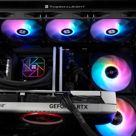 Система водяного охлаждения Thermalright Aqua Elite 360 V3 ARGB Soc-AM5/AM4/1151/1200/2066/1700 черный 4-pin 25.6dB Al Ret (A-ELITE-BL-360-ARGB-V3), фото , изображение 8