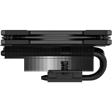 Кулер ID-COOLING IS-55 BLACK LGA1700/1200/115X/AM5/AM4 низкопрофильный высота 55mm (27шт/кор, TDP 125W, PWM, 5 тепл.трубок + медная база, FAN 120mm, черный, фото , изображение 2