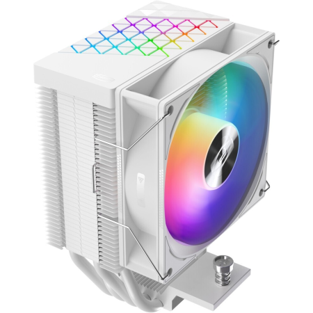 Кулер для процессора Кулер для процессора/ CPU Cooler PCCooler R400 ARGB WH (180W, 4-pin PWM, 133mm, Al/Cu, 4x6mm, ARGB, 1x92mm, 40.94CFM, 30dBA, 2200RPM, S: 1851/1700/1200/115X, AM5/AM4, white), фото 