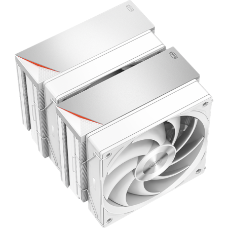 Кулер для процессора PCCooler RZ620 WH (260W, 4-pin PWM, 158mm, Al/Cu, 6x6mm, 2x120mm, 86.73CFM, 32dBA, 1800RPM, S: 1851/1700/1200/115X, AM5/AM4, white), фото , изображение 2