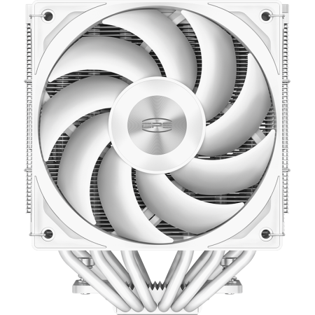 Кулер для процессора PCCooler RZ620 WH (260W, 4-pin PWM, 158mm, Al/Cu, 6x6mm, 2x120mm, 86.73CFM, 32dBA, 1800RPM, S: 1851/1700/1200/115X, AM5/AM4, white), фото , изображение 3