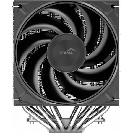 Кулер для процессора SAMA A60E (265W, 4-pin PWM, 156.5mm, 6x6mm, 2x120mm, 78CFM, 29dBA, 2200RPM, S: 1851/1700/1200/115X, AM5/AM4, silver), фото , изображение 3