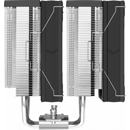 Кулер для процессора SAMA A60E (265W, 4-pin PWM, 156.5mm, 6x6mm, 2x120mm, 78CFM, 29dBA, 2200RPM, S: 1851/1700/1200/115X, AM5/AM4, silver), фото , изображение 4