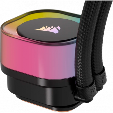 Система жидкостного охлаждения Water Cooling System Corsair iCUE LINK H150i RGB (360mm, Black, RGB Fans: 3x120mm, 63.1CFM, 37dBA, 2400RPM/Rad thickness 27mm S: 1851, 1700, 1200, 115X, AM5, AM4), фото , изображение 7