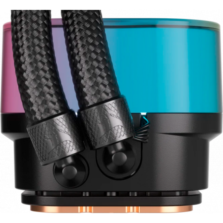 Система жидкостного охлаждения Water Cooling System Corsair iCUE LINK H150i RGB (360mm, Black, RGB Fans: 3x120mm, 63.1CFM, 37dBA, 2400RPM/Rad thickness 27mm S: 1851, 1700, 1200, 115X, AM5, AM4), фото , изображение 8