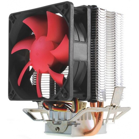 вентилятор CROWN Кулер для процессора CM-92 (Для Intel и AMD, TDP до 95 Ватт, 2шт. медных теплопроводных трубок , Гидродинамическии? подшипник, Размер: 117*79*113 мм), фото 