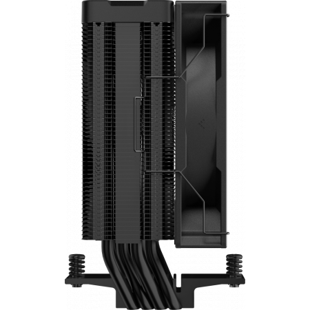 Кулер DEEPCOOL AG400 DIGITAL BK ARGB LGA1700/1200/115X/AM5/AM4 (9шт/кор, TDP 220W, PWM, ARGB Fan 120mm, 4 тепл. трубки, черный) RET, фото , изображение 5